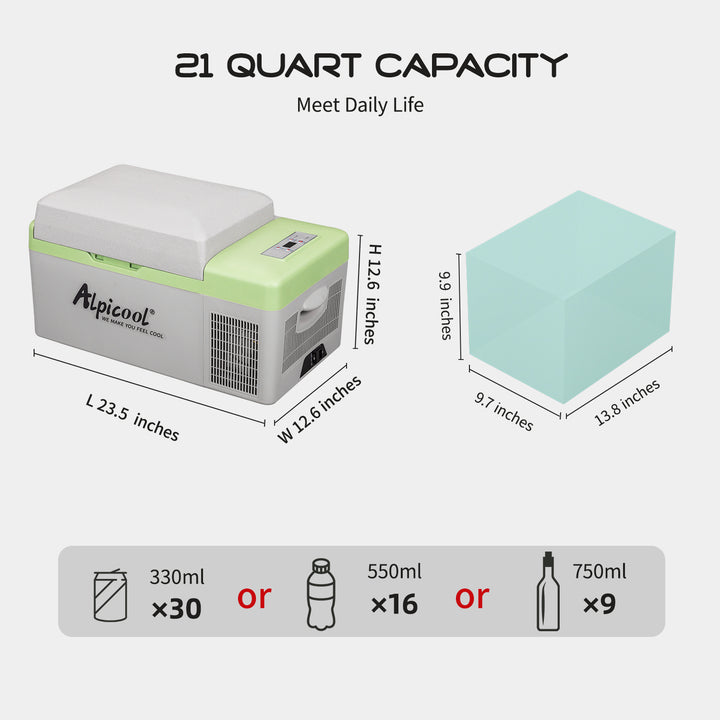 Alpicool Y20T Portable Car Fridge