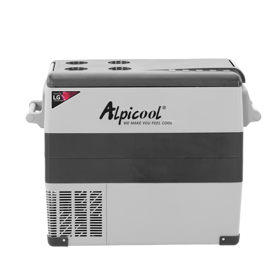 Alpicool LGCF55 50L Dual Compartment Car Cooler - Powerful Compressor, Quiet, Bluetooth, Plus Convenient Cup Holders