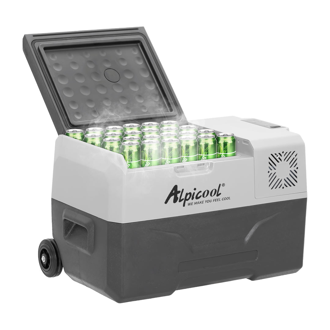 Alpicool CX30 Car Fridge, 29Qt - Bluetooth App Control, Shock-Resistant, Wheeled Design