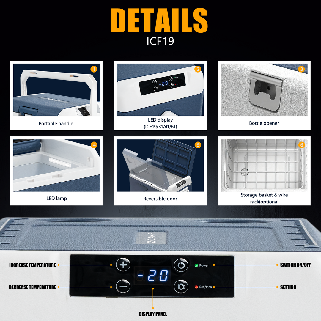 Zcamp ICF19 Car Fridge Freezer