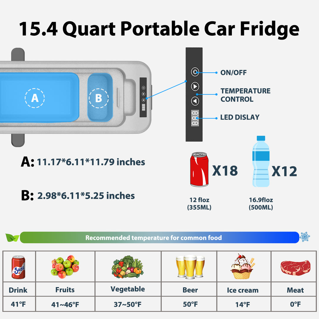 Alpicool KCF15 Portable Fridge Freezer