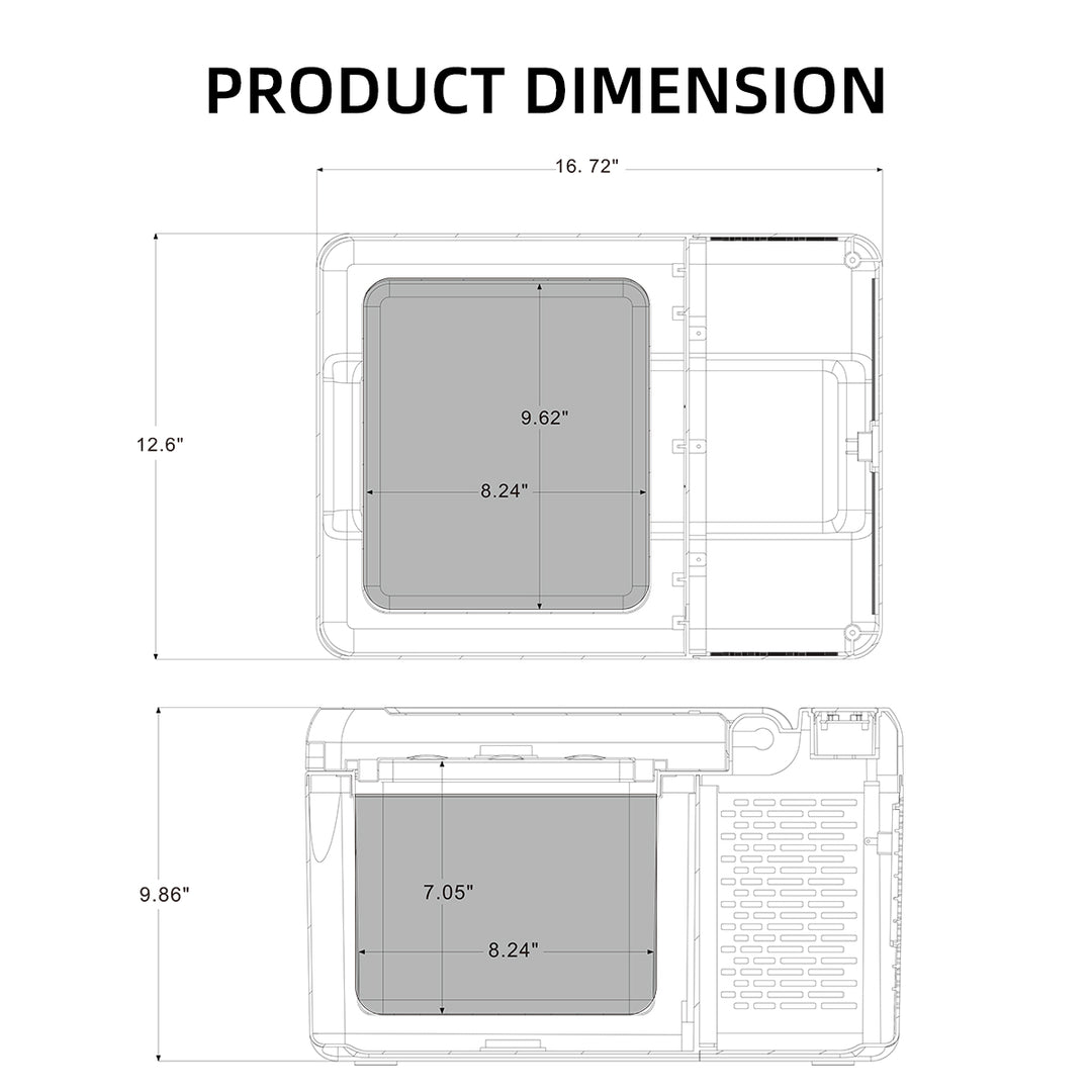 Alpicool C9 Compact Car Refrigerator - 9 Liter Capacity, Ideal for Cars, RVs, Boats & More