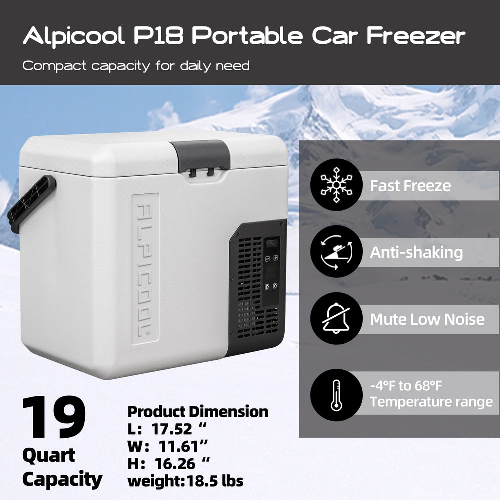 Alpicool P18 Portable Car Fridge