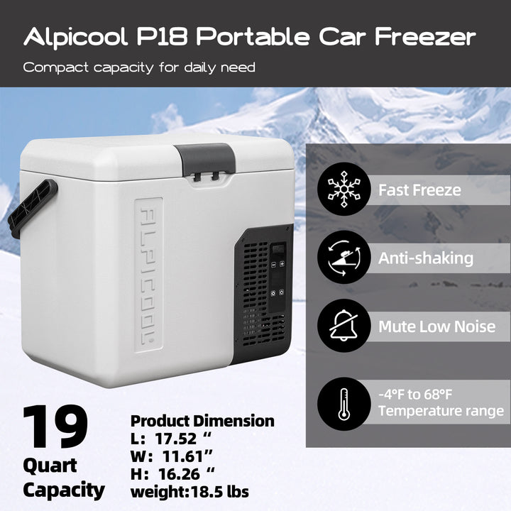 Alpicool P18 Portable Car Fridge