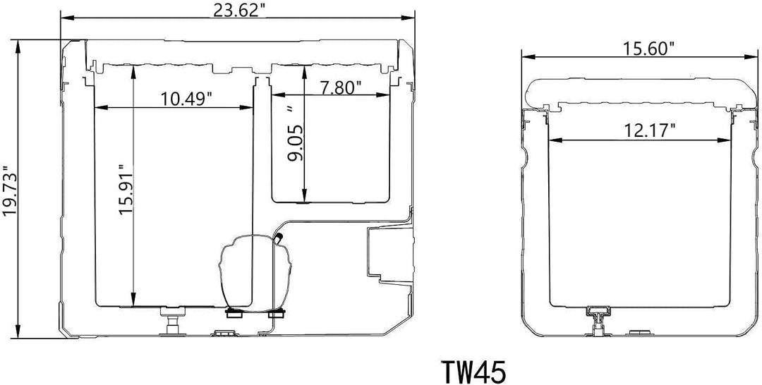 Alpicool TW45 Portable Dual Zone Car Fridge