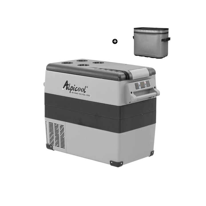 Alpicool CF55 Dual-Zone Car Fridge Freezer, 52Qt - Bluetooth, App, Shock-Proof, Insulated Bag Included