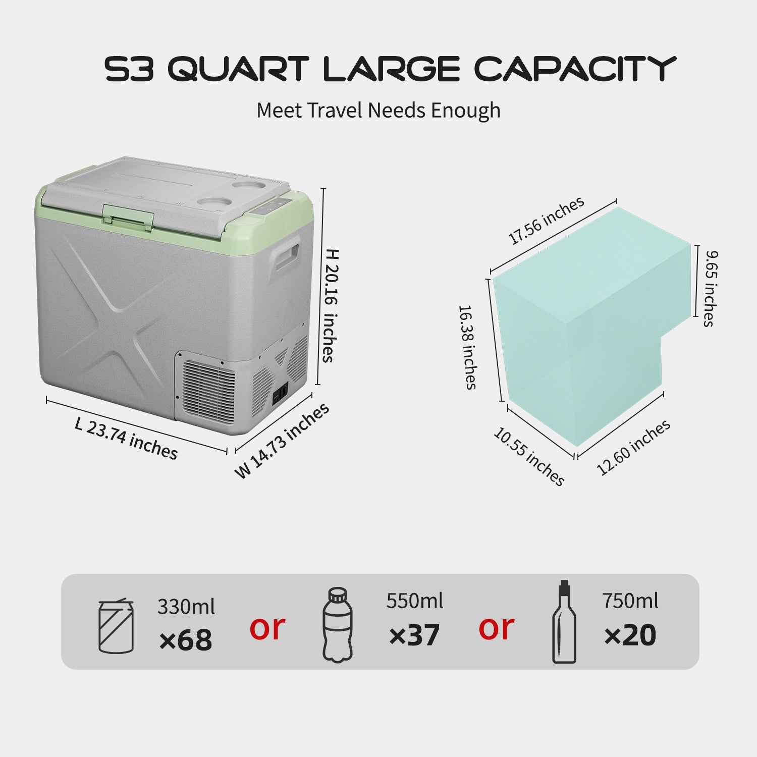  Alpicool C50 Portable Refrigerator 53 Quart(50 Liter
