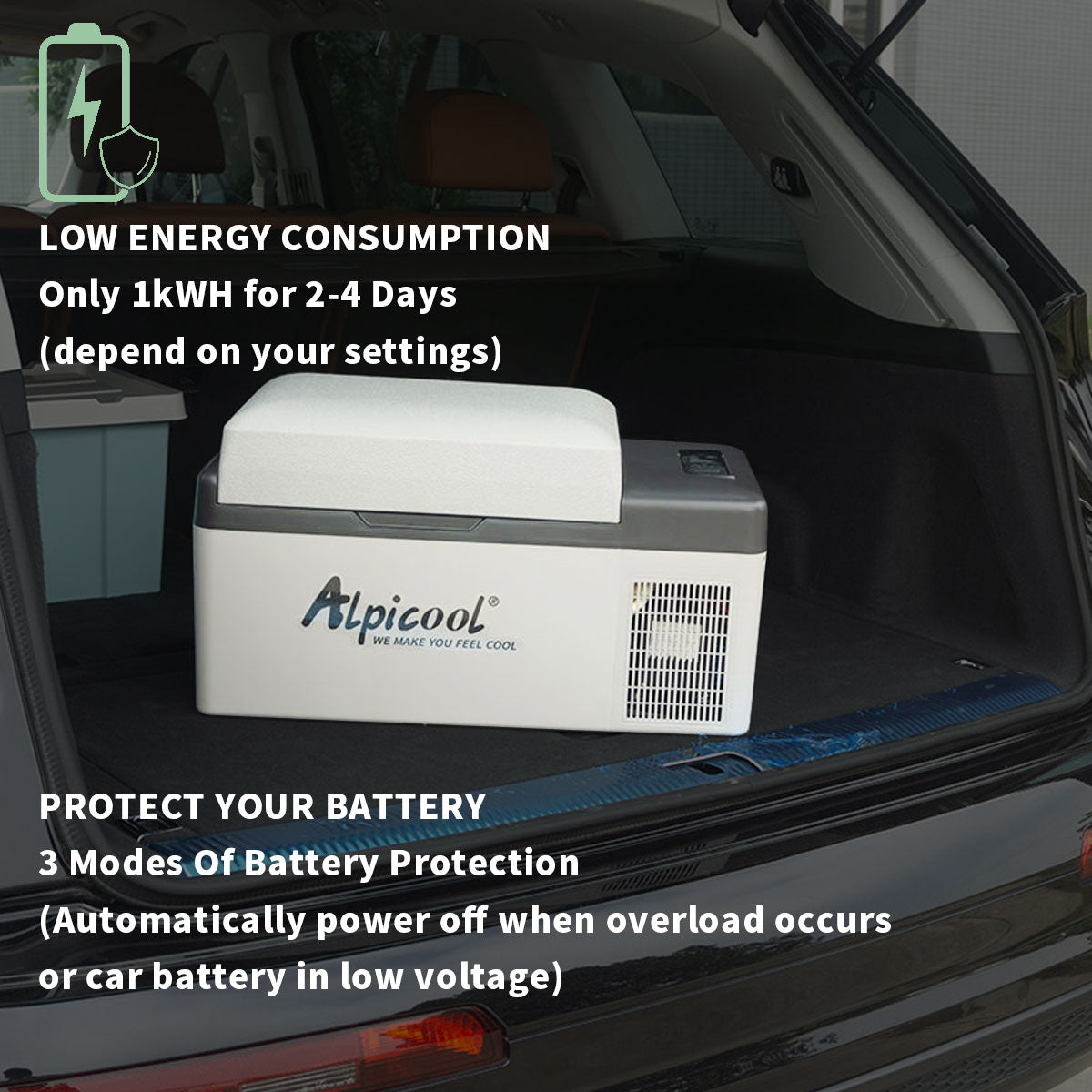Alpicool C20 12V Portable Car Freezer - 21 Quart Capacity for Longer Journeys