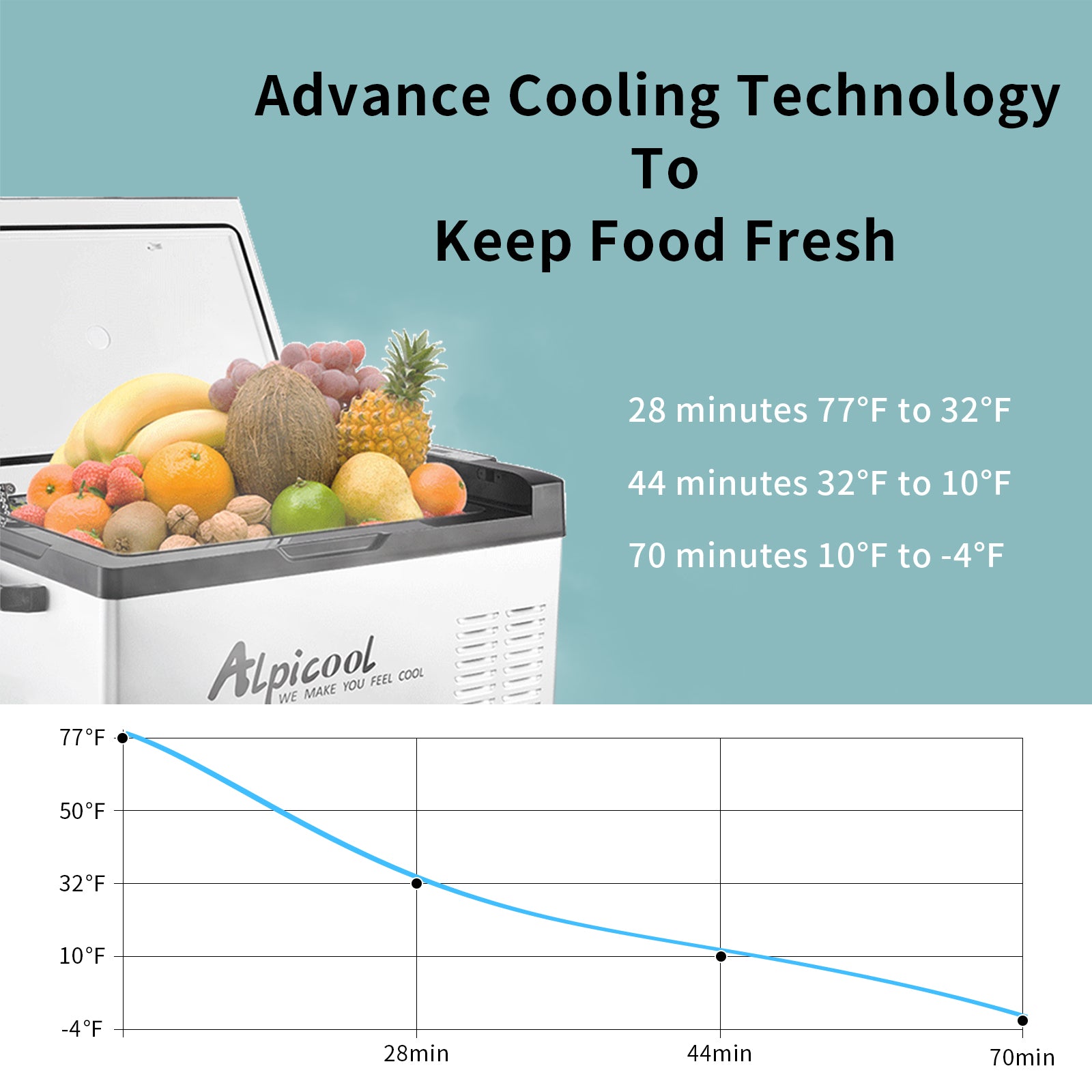 Alpicool C30 Portable Car Fridge