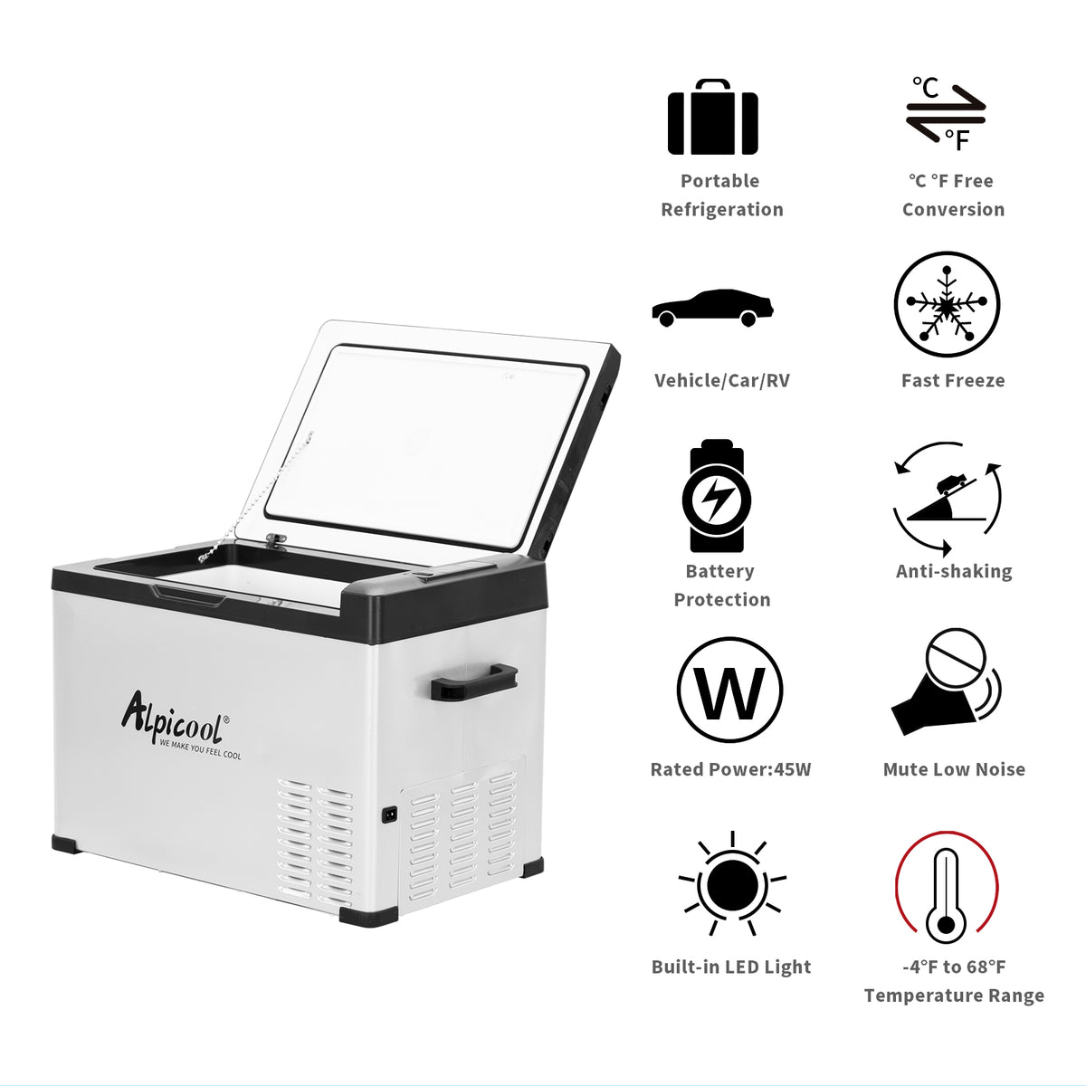 Alipicool Alpicool C40 Portable Car Fridge
