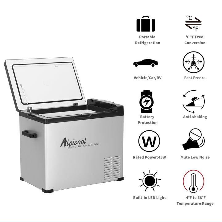 Alpicool C50 - 47 Quart Powerhouse Car Fridge for Vehicles, Travel & Outdoor Adventures