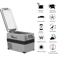 Alpicool CF45 Dual-Compartment 40L Car Refrigerator with Insulated Carry Case - Quiet, Bluetooth